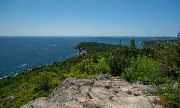 Looking South Down The Maine Coast From Gorham Mountain