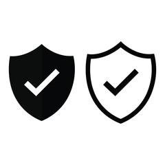  Shield with Checkmark Icons - Security & Safety Symbols