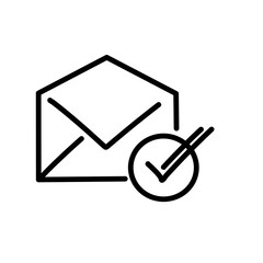 Envelope thin line icons
