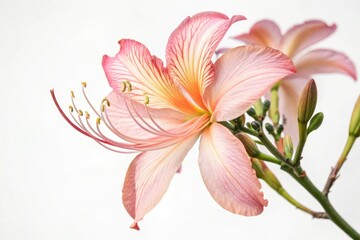 Naklejka premium Hand-painted Phoenix peacock flower in soft hues, soft, feathers