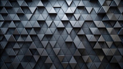 Obraz premium Abstract Dark Grey Metallic Triangular Pattern Background Texture for Design Projects