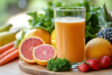 Vibrant Fruit Smoothie - A Healthy and Delicious Drink