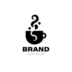 Coffee Shop Logo. Coffee Shop Logo Design. Coffee Shop Logo Brand. Coffee Shop Logo Vector Design Isolated on White Background