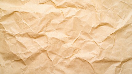 Obraz premium Crumpled Brown Paper Texture Background for Creative Projects
