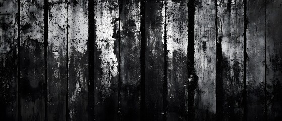 Fototapeta premium Grungy Dark Vertical Wood Planks Texture Background