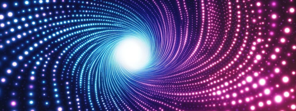 A Vibrant Journey Through a Hypnotic Swirling Tunnel of Colorful Light Patterns in Digital Art