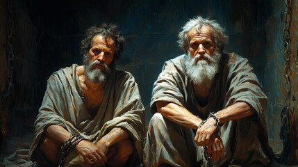 Apostle Paul and Silas Singing in a Cold, Dark Prison Cell