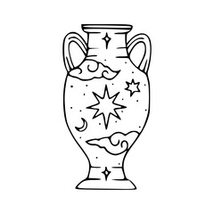 celestial vase vector illustration