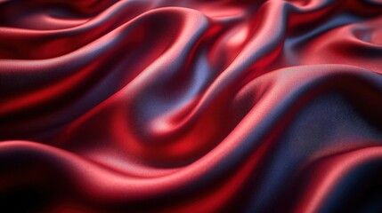 Obraz premium Red Silk Fabric Drapery with Abstract Texture