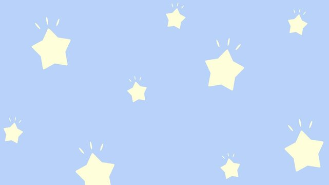 青背景にお星さまが少し動くループ動画