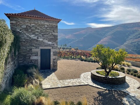 view of the old town of douro valley portugal