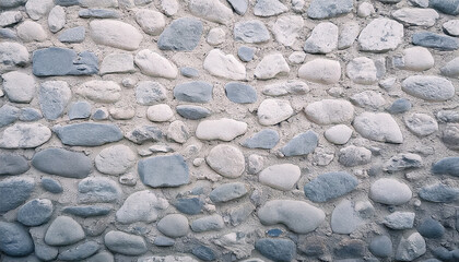 Light dusty silver grey blue white background. Stone wall surface texture.