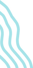 Teal wavy line corner suitable for modern designs, presentations, and web graphics. corner illustration