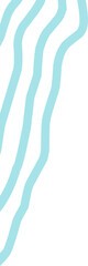 Teal wavy line corner suitable for modern designs, presentations, and web graphics. corner illustration