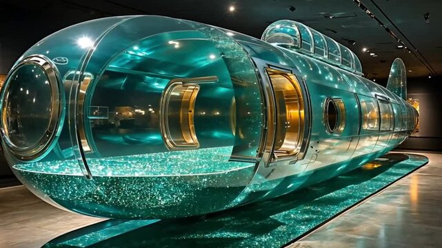 Glass Submarine Art Exhibit