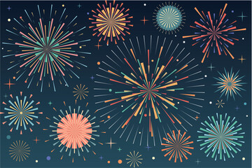 fireworks seamless background