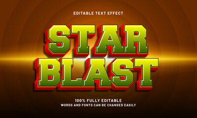 star blast editable text effect with a galaxy and cosmic text style