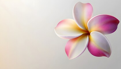 Fototapeta premium Delicate Pink and White Plumeria Blossom