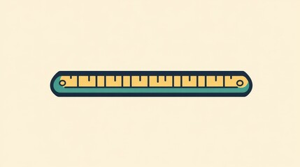 Precision Measurement: A minimalist illustration of a ruler, ready for precise measurement, creating a sense of order and accuracy.
