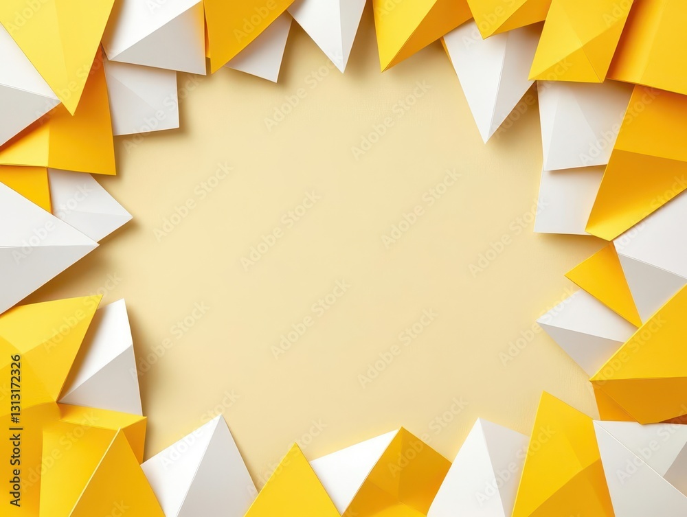 Leinwandbilder Bright yellow and white background creating a cheerful and inviting atmosphere for design and art projects