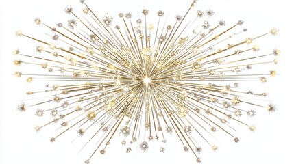 Fototapeta premium Radiant Starburst Design with Golden Metallic Accents and Sparkles