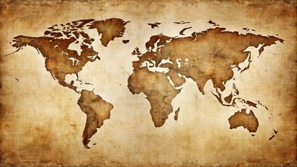 Fototapeta premium Antique World Map Background for Product Photography - Vintage Travel Texture