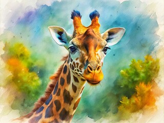 Artistic Animal Print: Brushstroke Watercolor Texture, High-Resolution Stock Photo