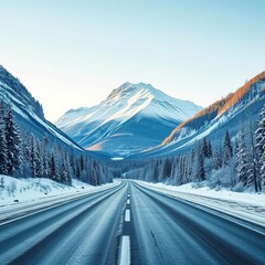 Snowy Mountain Road, Jasper National Park