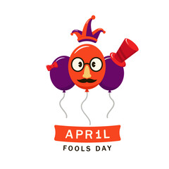 Happy April Fools' Day! on a white background Vector