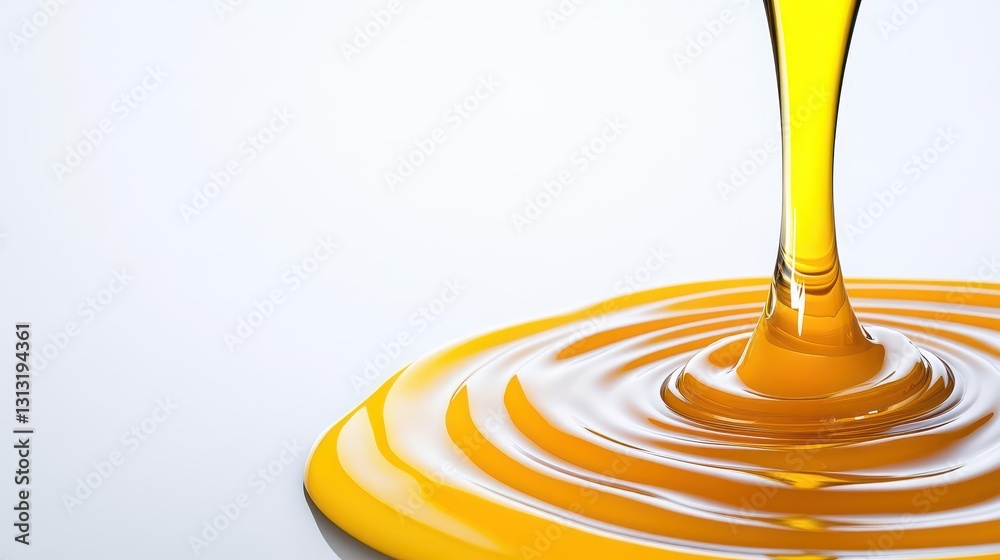 Aufkleber a single drop of oil captured on a smooth surface reflecting light and creating a stunning visual ef
