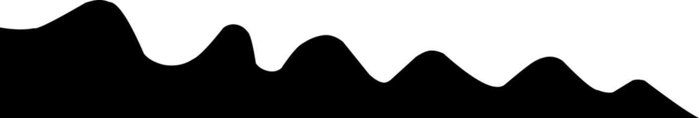 Black wavy corner suitable for modern designs, presentations, and web graphics. corner illustration