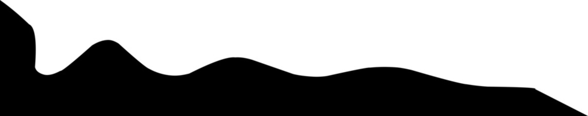 Black wavy corner suitable for modern designs, presentations, and web graphics. corner illustration