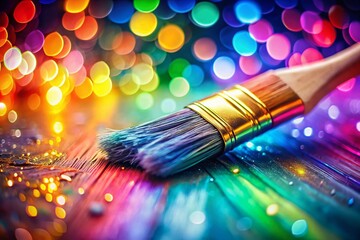 Fototapeta premium Bokeh Watercolor Paintbrush Stroke Wallpaper Background Design