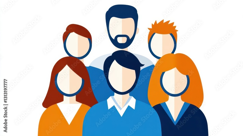 Poster a large group of people gathering together in a welcoming and friendly environment to share experien