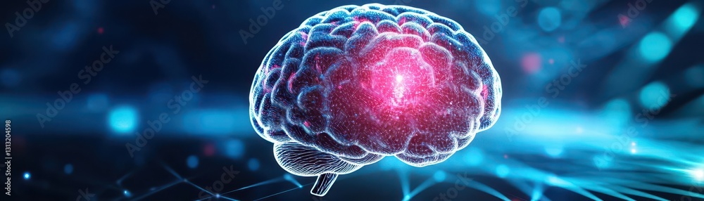Fototapete Human brain anatomically correctly rendered in detail highlighting its intricate structure and complexity