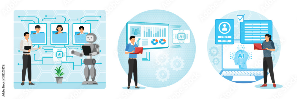 Poster ai-driven diversity and inclusion initiatives. ai-optimized hr data analytics. ai-powered onboarding