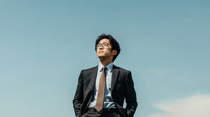 スーツを着た男性