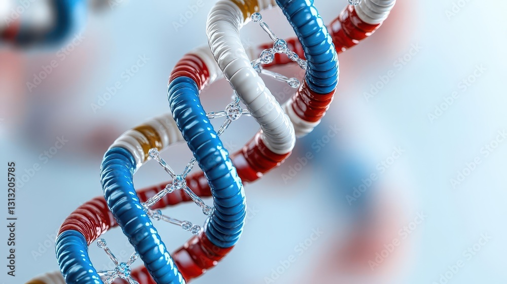 Poster double helix structure of dna molecule symbolizing genetic information and the foundation of life on