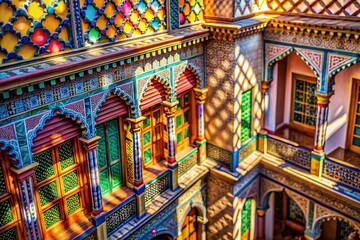 Abstract architectural study, tilted for perspective, emphasizing light and shadow.