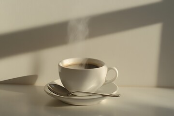 Obraz premium A Delicate Cup of Morning Coffee