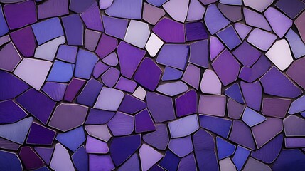 Abstract Purple Mosaic Tile Texture: A 3D Rendered Design AI Generated