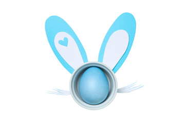 PNG, Easter, rabbit ears with egg, isolated on white background