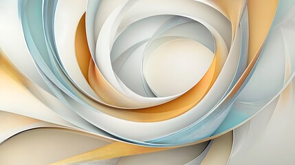 Fototapeta premium Abstract Swirling Pastel Forms: A Digital 3D Render AI Generated