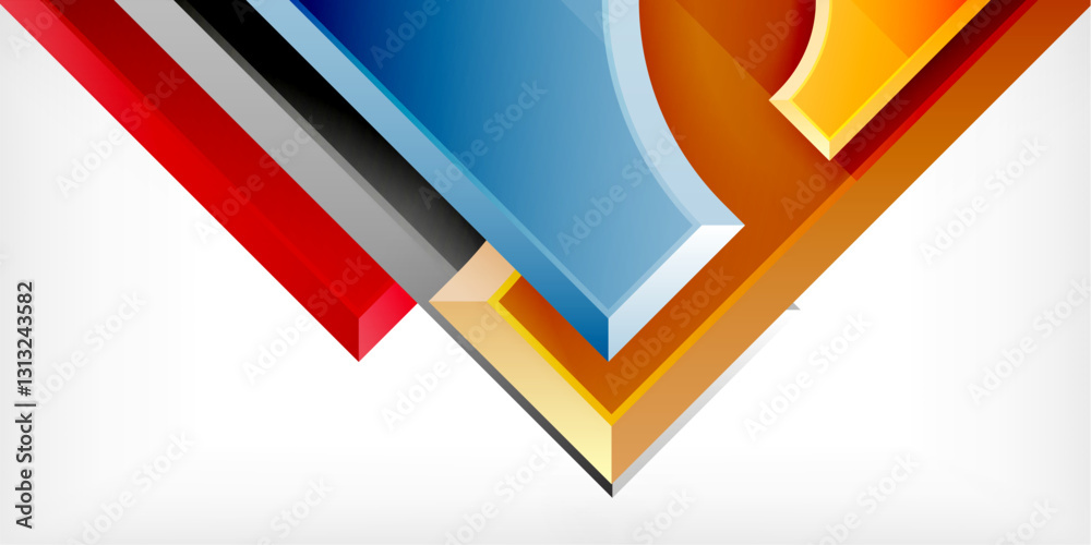 Aufkleber Geometric design abstract background - circles and triangles