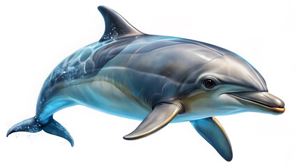 Fototapeta premium dolphin isolated on white background