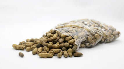 Shelled peanuts isolated