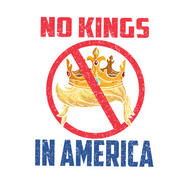 Naklejki No Kings In America Anti Trump Democracy Png