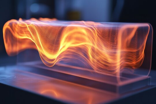 Sound wave propagation through air molecules showing compression waves in true color captured at supersonic speed