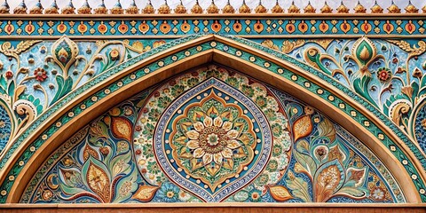 Intricate Paisley Architectural Detail - Ornate Building Facade Stock Photo