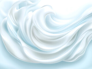 Swirling white creamy texture digital artwork soft aesthetic calm atmosphere abstract viewpoint minimalist concept